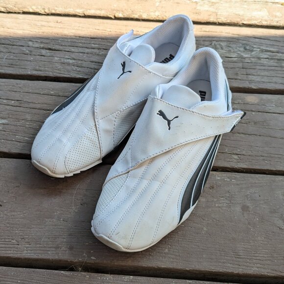 White PUMA Jiyu Slip on Velcro Sneakers shoes Mens US12 EU46 30CM - Picture 4 of 16